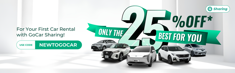 New to GoCar — up to 25% off your first booking with promo code NEWTOGOCAR